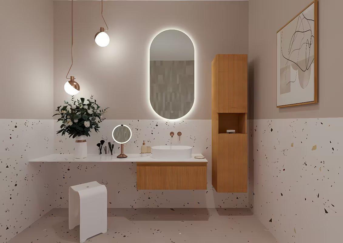 Bijeli ovalni keramički umivaonik na ploču SAT Project 50 x 33 cm