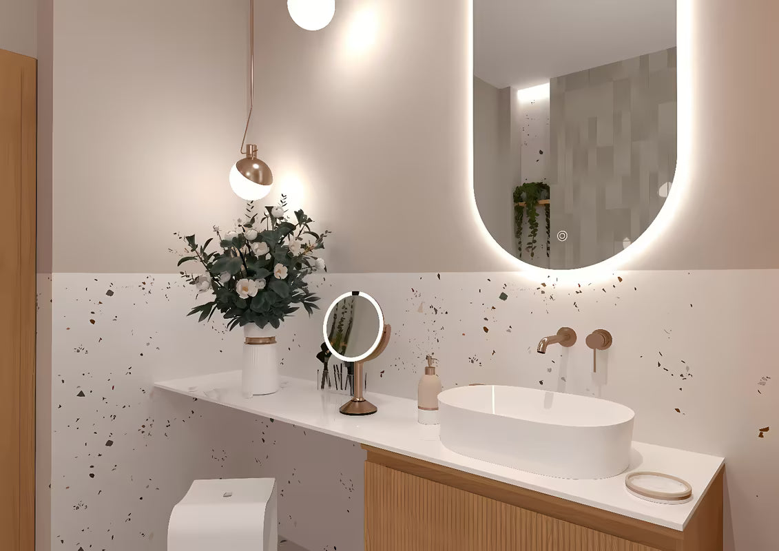 Bijeli ovalni keramički umivaonik na ploču SAT Project 50 x 33 cm