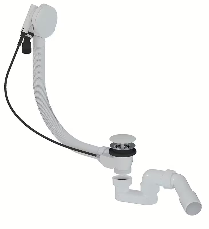 SAT Project odljevno preljevna garnitura za kadu s punjenjem kroz čep u mat bijeloj izvedbi