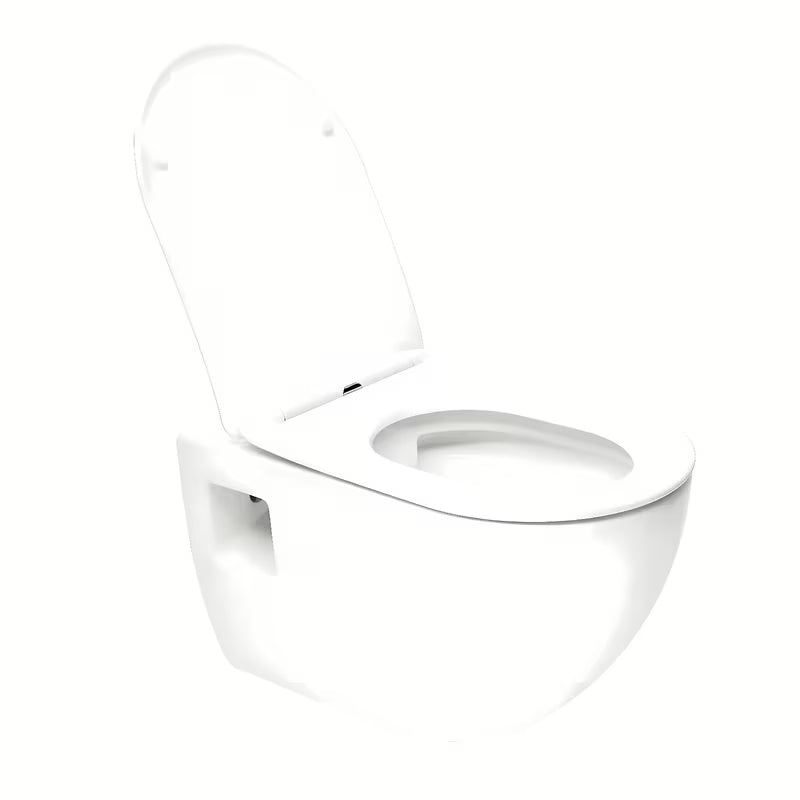 Viseća WC Školjka SAT Project u sjajnoj bijeloj boji s wc daskom soft Close i otvorenim ispiranjem