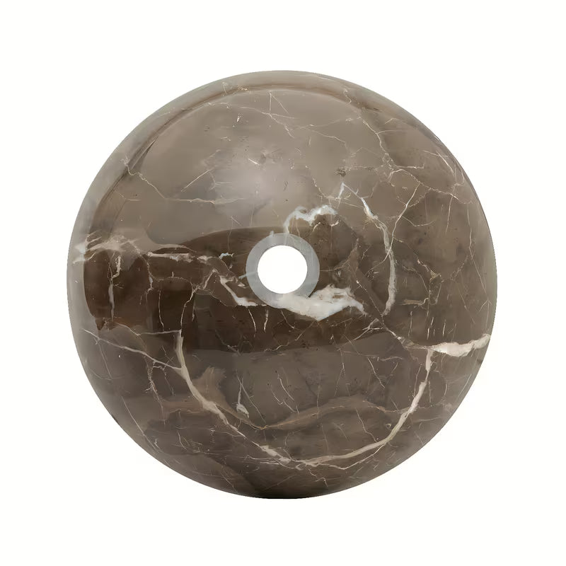 Umivaonik na ploču SAT Purity od pravog smeđeg mramora dimenzija 43x43 cm bez preljeva.