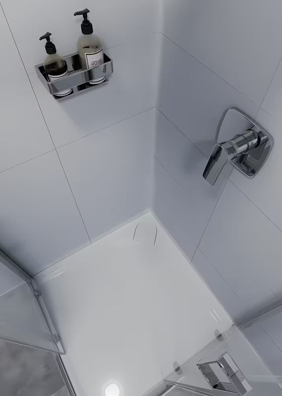 Kromirana kupaonska polica SAT Chrome od masivnog mesinga s logotipom SAT