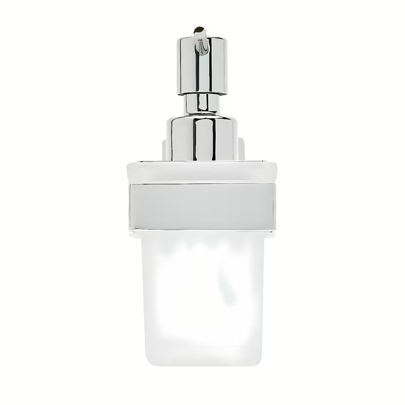 Kromirani dozator sapuna SAT od nehrđajućeg čelika pro montaža lijepljenjem bez bušenja.