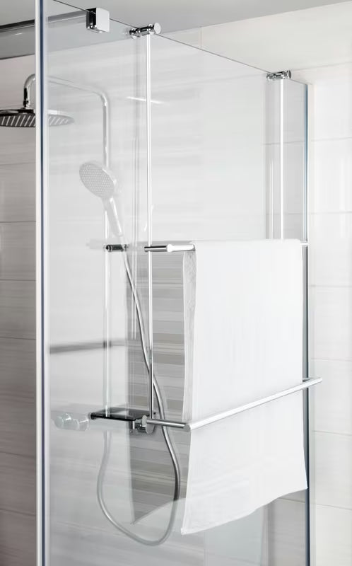 Kromirani viseći držač ručnika SAT Chrome pro Walk-in i staklene tuš kabine