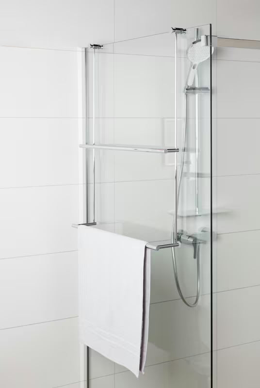 Kromirani viseći držač ručnika SAT Chrome pro Walk-in i staklene tuš kabine