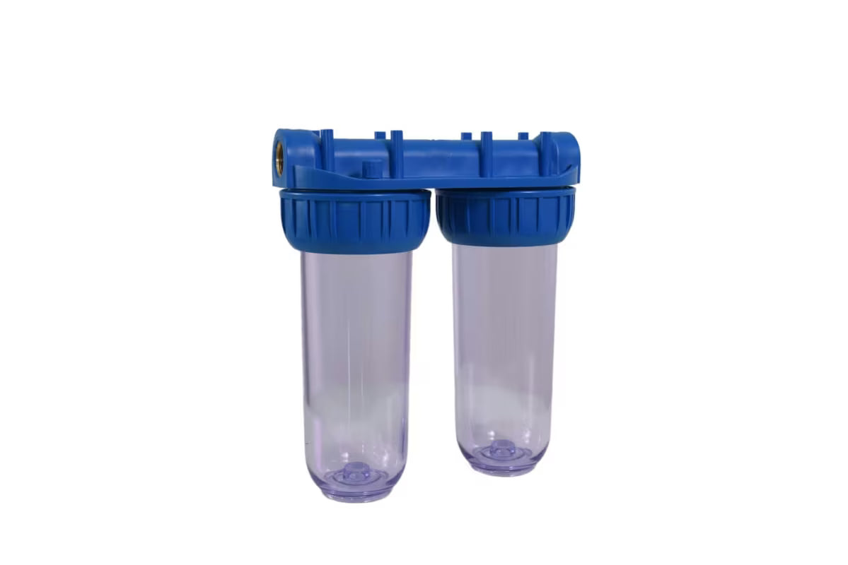 Prozirni filter SAT veličine 10" s mesinganim priključcima 3/4" pro hladnu vodu