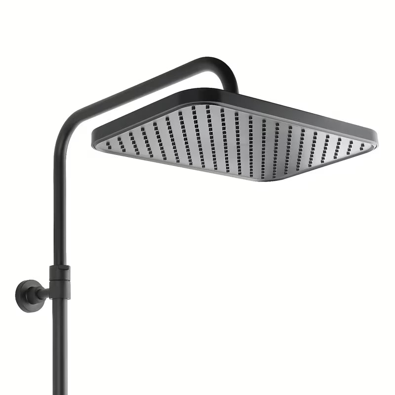 Matně černý termostatický sprchový systém SAT s hlavovou sprchou 32×21 cm a ruční sprchou