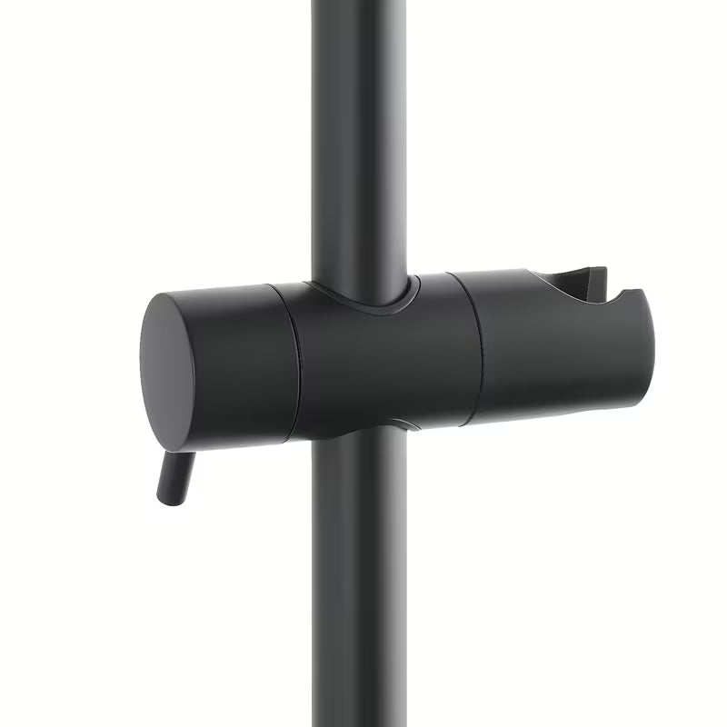 Matně černý termostatický sprchový systém SAT s hlavovou sprchou 32×21 cm a ruční sprchou