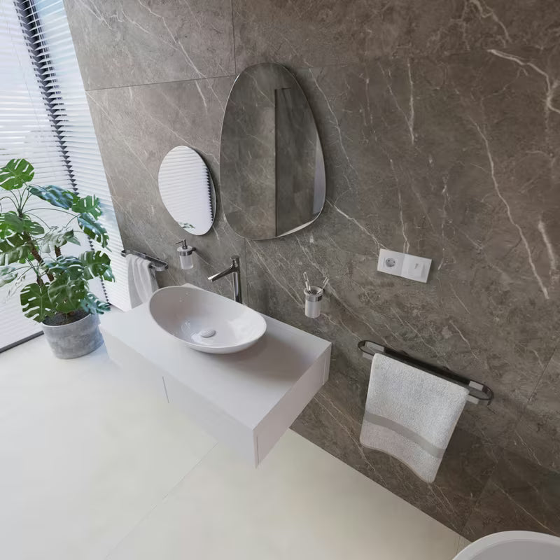 Zidni držač čaša SAT Simply R PVD u boji dark-metal s mat staklom