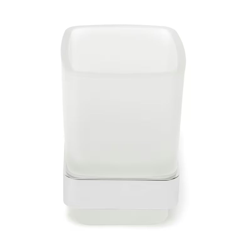 Zidni kromirani držač čaša SAT Simply S uključuje čašu od mat stakla