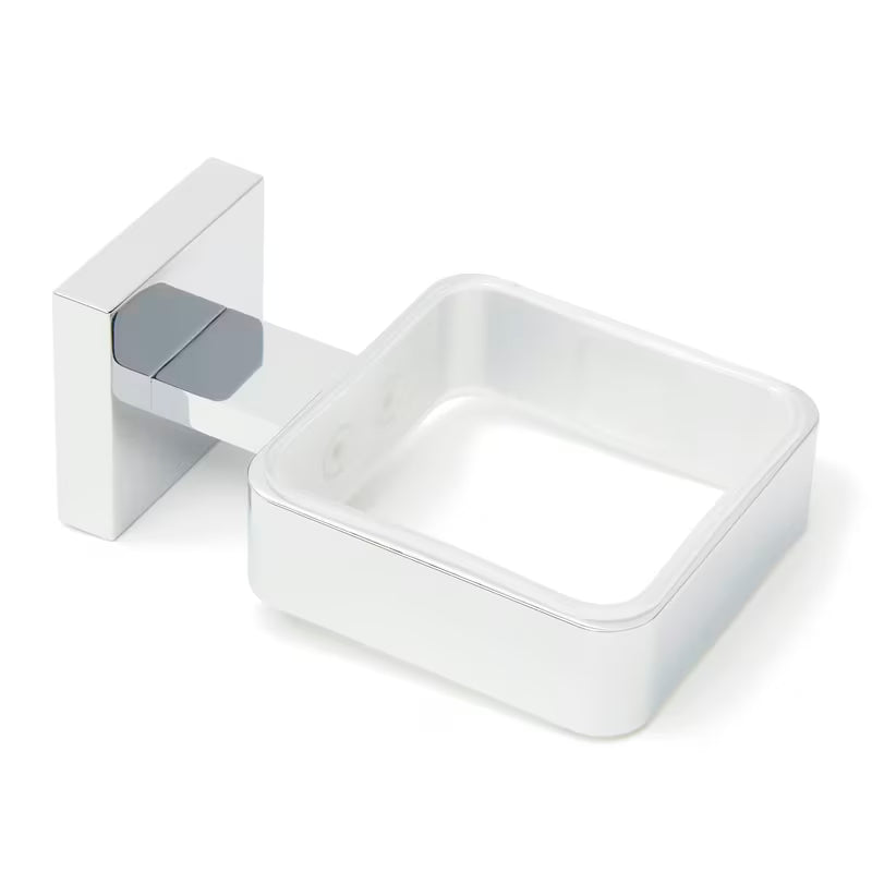 Zidni kromirani držač čaša SAT Simply S uključuje čašu od mat stakla