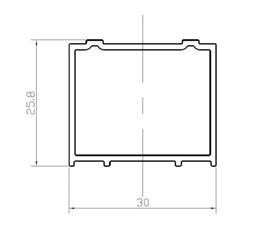 Kompenzacijski profil SAT SK Chrome pro za poravnanje građevinskog otvora i proširenje za 25 mm.