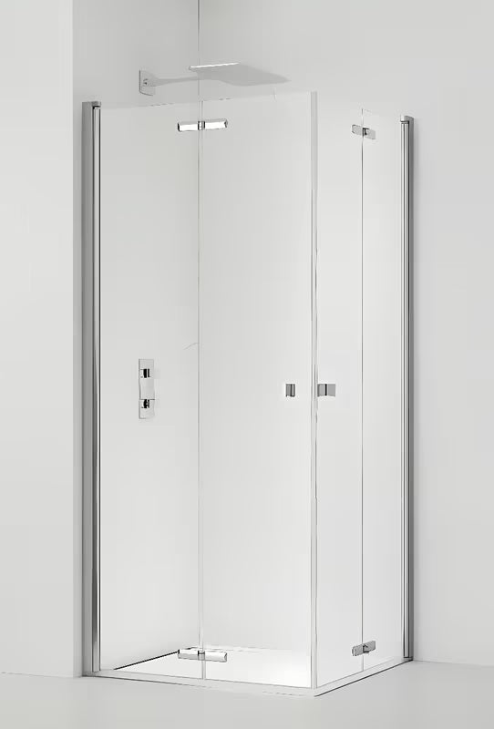 Preklopni tuš vrata SAT Sk 90 cm s prozirnim staklom i krom profilom