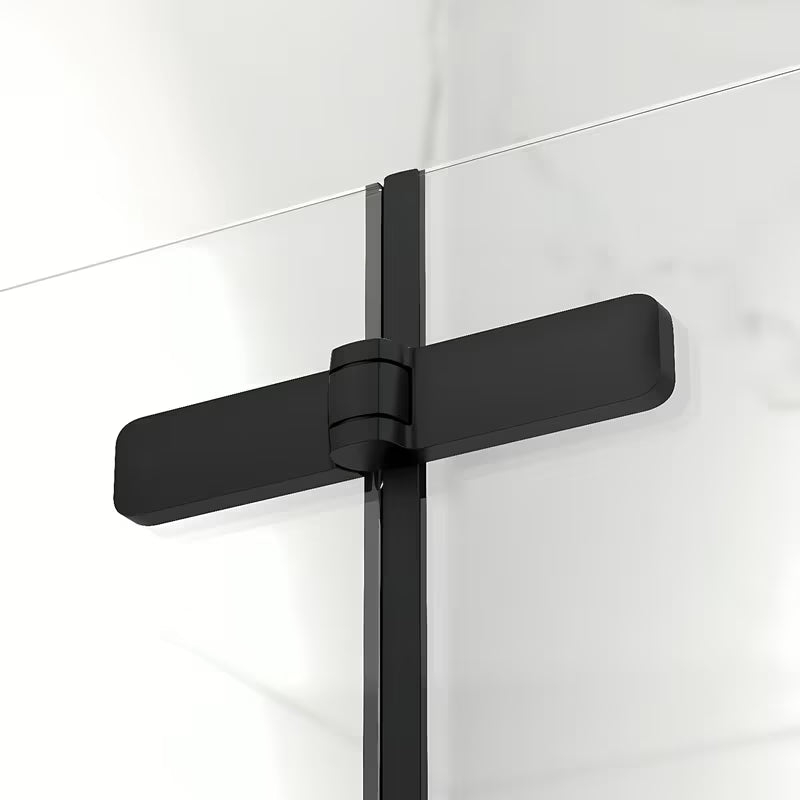 Pravokutna tuš kabina SAT Sk 90x80 cm s crnim profilima i prozirnim staklom