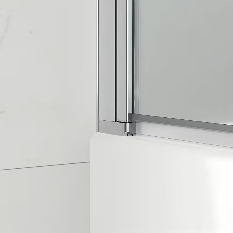 Dvodijelna sklopivi paravan za kadu SAT Sk 150x105 cm s prozirnim staklom i kromiranim profilima