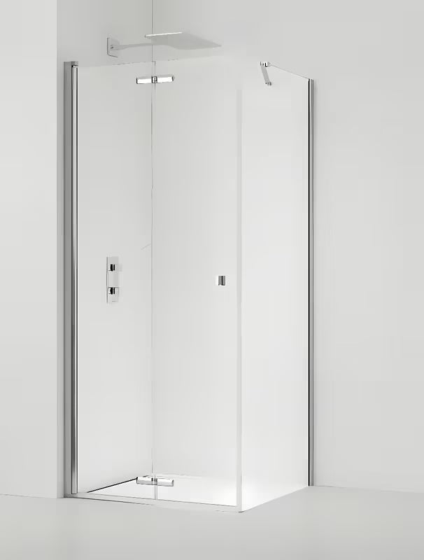 Preklopni tuš vrata SAT Sk 90 cm s prozirnim staklom i krom profilom