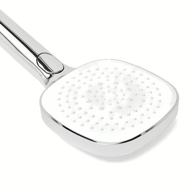 Ručni tuš SAT u bijeloj boji i kromu, promjera 12 cm i s tipkom EasyClick pro 3 mlaza.