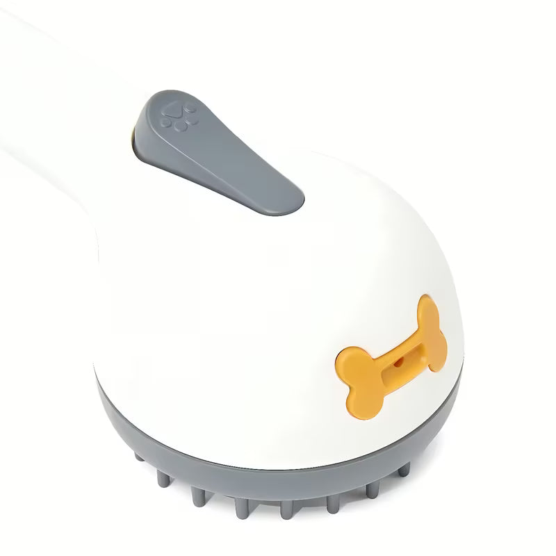 Bijela ručni tuš pro za pse s 4 funkcije i dugim masažnim izbočinama