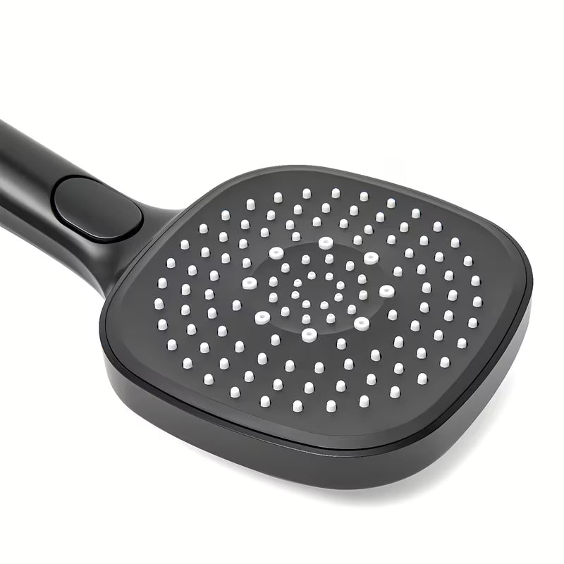 Ručni tuš SAT u mat crnoj boji, zaobljenog dizajna i s prebacivanjem 3 mlaza tipkom EasyClick.