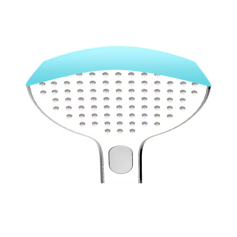 Tuš set SAT Chrome s ručnim tušem s 3 mlaza, tuš šipkom i bijelom staklenom policom