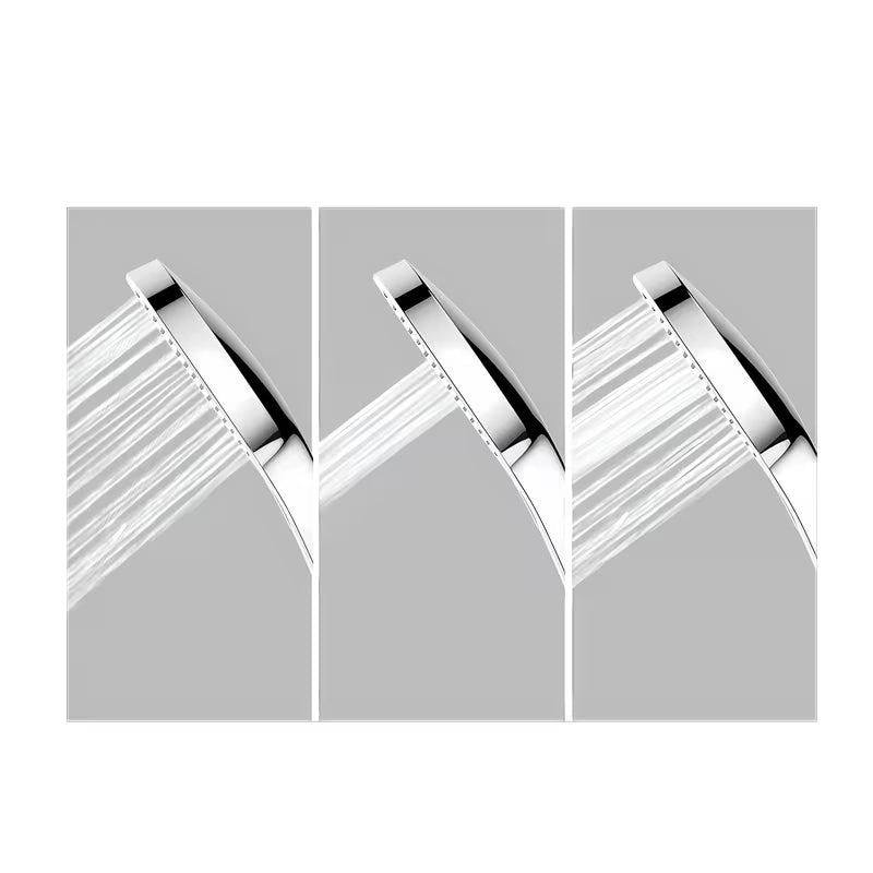 Tuš set SAT Chrome s ručnim tušem s 3 mlaza, tuš šipkom i bijelom staklenom policom