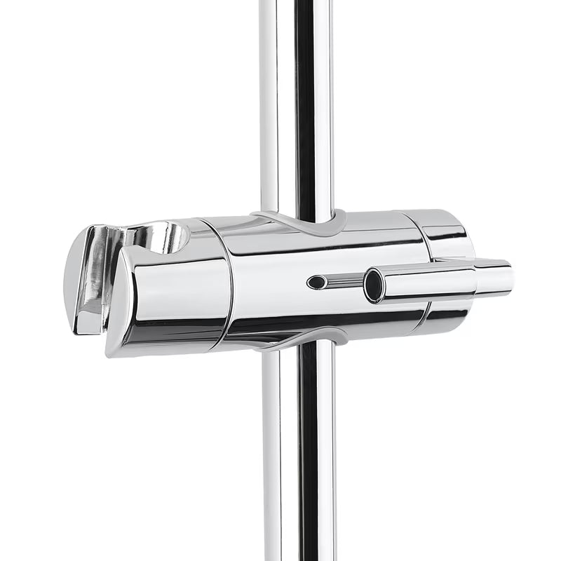 Kromirani tuš sustav SAT Chrome s nadglavnim tušem, ručnim tušem i tuš šipkom s klizačem.