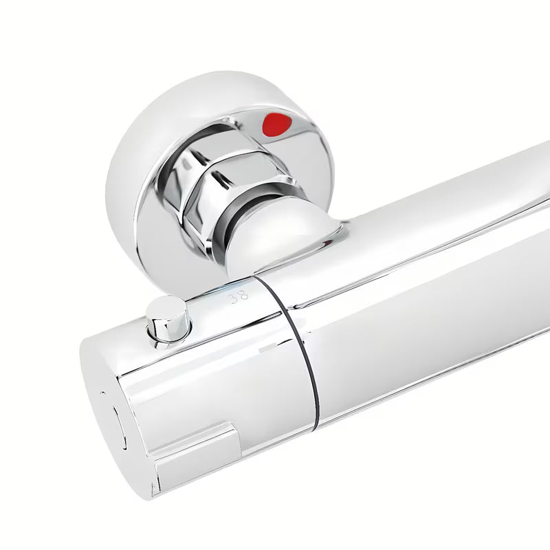 Tuš sustav SAT Chrome s termostatskom miješalicom, nadglavnim tušem 25 cm i ručnim tušem s tri vrste mlaza.