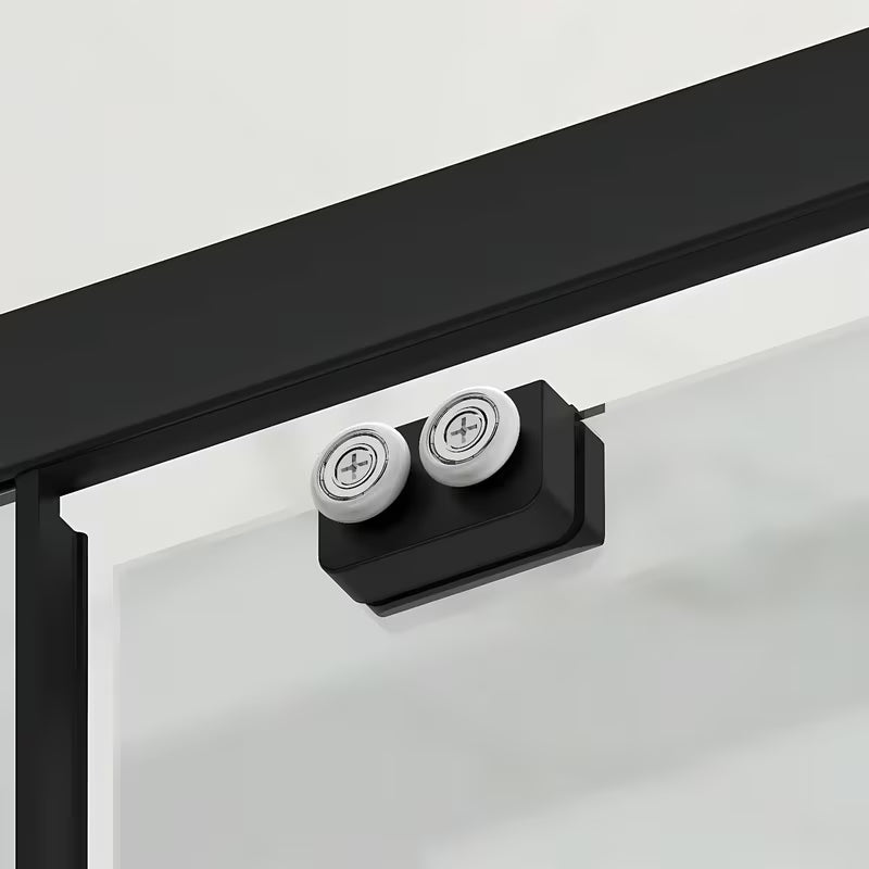 Pravokutna tuš kabina SAT Tex BB 100x90 cm s crnim profilima i prozirnim staklom