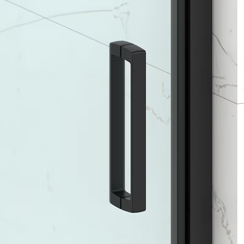 Kvadratna tuš kabina SAT Tex-C 90x90 cm s kliznim vratima, crnim profilima i prozirnim staklom