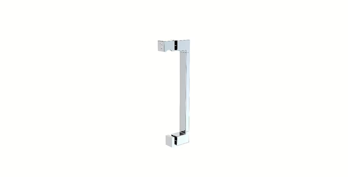 Kromirani ručka SAT Tex pro tuš kabine Anima od ABS plastike s razmakom vijaka 19,2 cm.