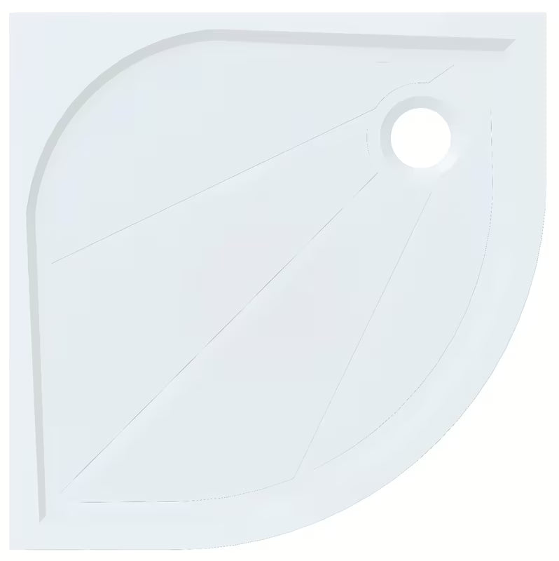 Polukružna tuš kabina SAT Tex 80x80 cm s prozirnim staklom, dekorom Stripe i profilima u sjajnom kromu.