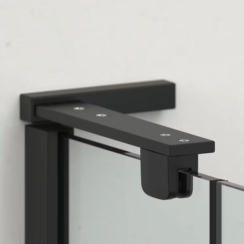 Kvadratna tuš kabina SAT TGD New 100 x 100 cm s prozirnim staklom i crnim mat profilima