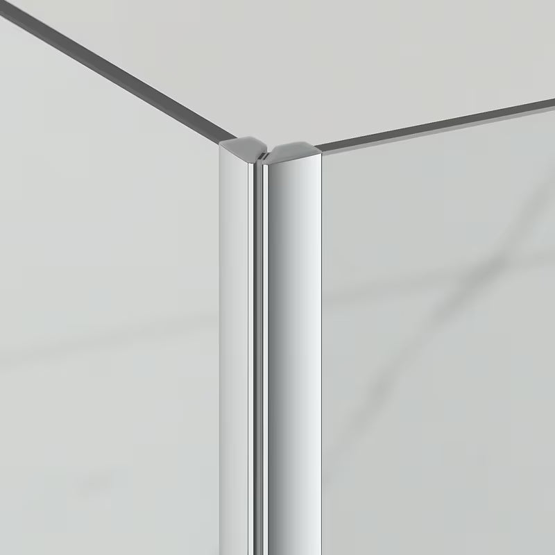 Kvadratni bezokvirni tuš kabina SAT TGD New 100x100 cm s prozirnim staklom i kromiranim profilima