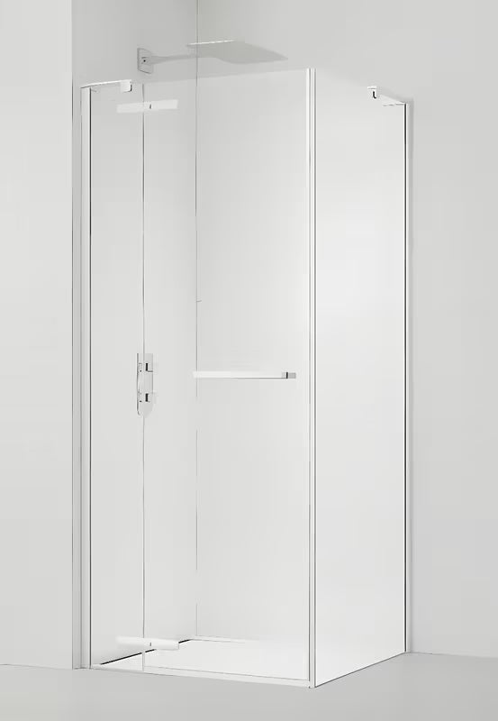 Pravokutna tuš kabina SAT Tgd New 120x90 cm u mat bijeloj boji s prozirnim staklom