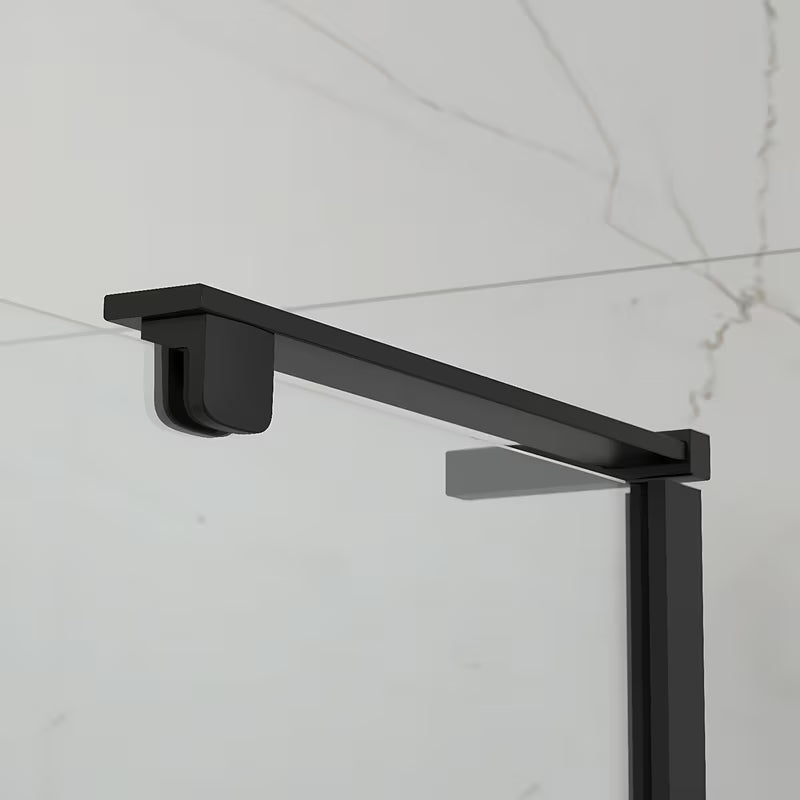 Pravokutna tuš kabina SAT Tgd New 100x80 cm s mat crnim elementima i prozirnim staklom.