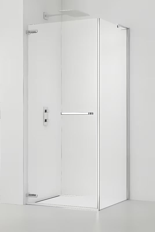 Pravokutna tuš kabina SAT TGD New 100x90 cm u sjajnom kromu s prozirnim staklom i bezokvirnom izvedbom.