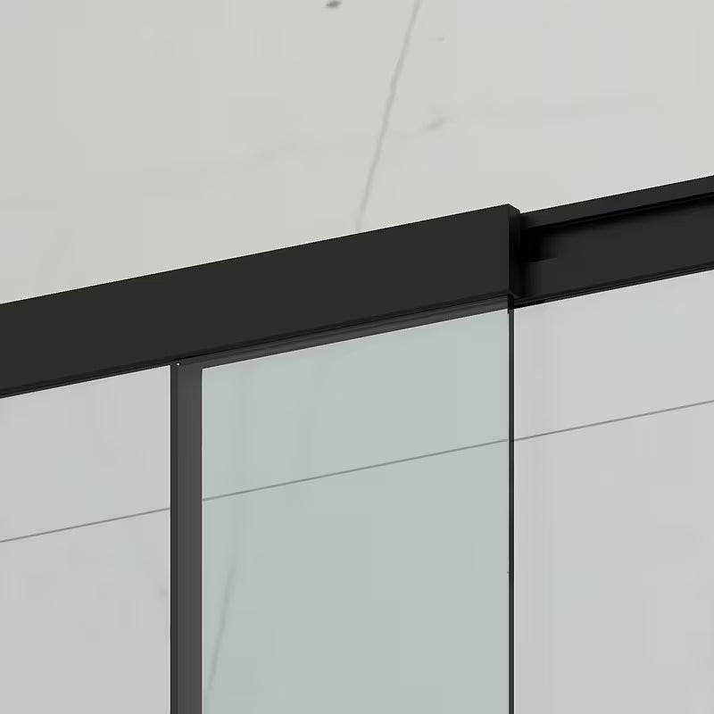 Klizna paravan za kadu SAT Vision 140x120 cm s crnim profilom i prozirnim staklom