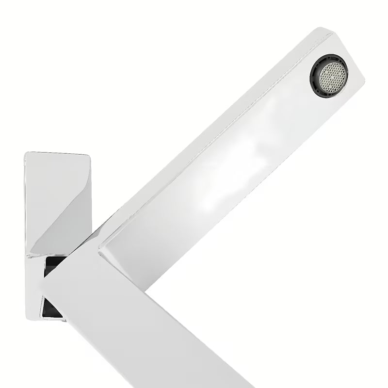 Visoka miješalica za Umivaonik SAT Vision u sjajnom kromu bez odvoda s modernim četvrtastim dizajnom