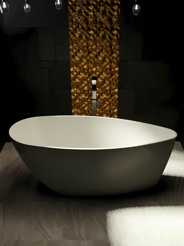 Samostojeća kada SAT od lijevanog mramora bez preljeva, prikladna za zid i za samostojeću ugradnju