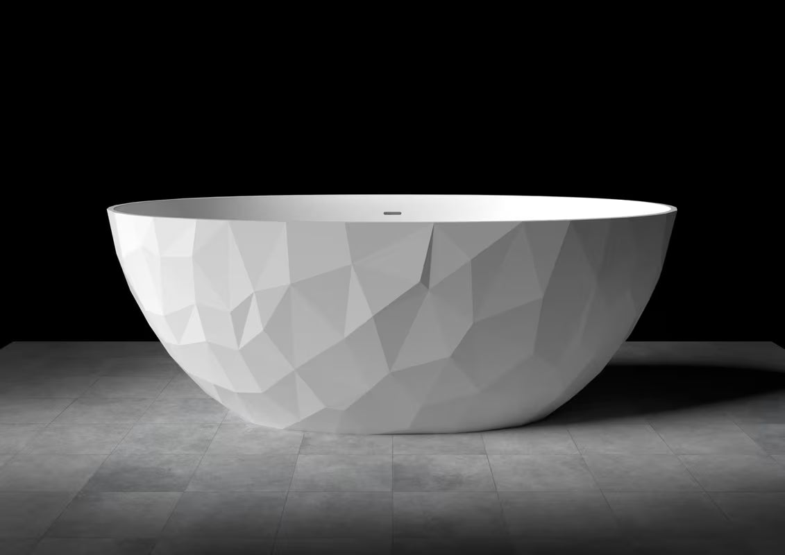 Samostojeća kada SAT od lijevanog mramora s mogućnošću lijeve i desne orijentacije.