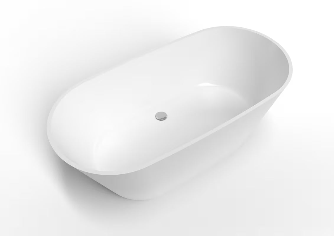 Samostojeća kada SAT od lijevanog mramora dimenzija 162x78,6 cm