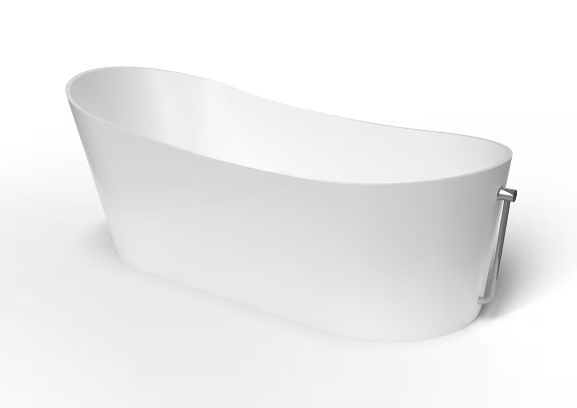 Samostojeća kada SAT Miranda od lijevanog mramora 180x83,2 cm, prikladna za zid i za samostojeću ugradnju