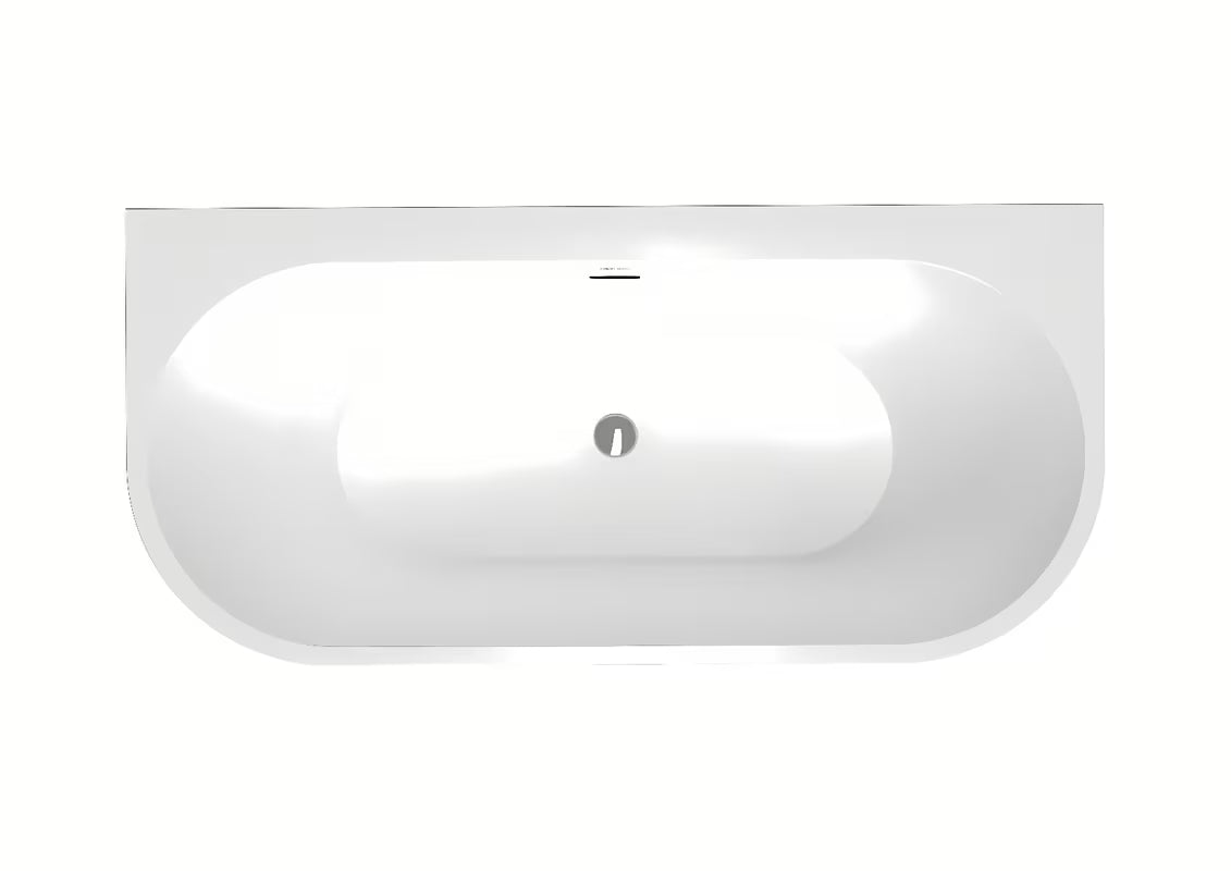 Samostojeći akrilna kada SAT Oli 160x75 cm s lijevom i desnom orijentacijom u sjajnoj bijeloj izvedbi.