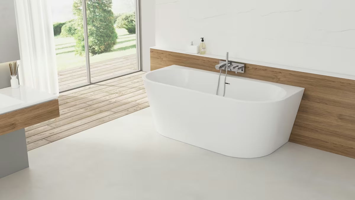 Samostojeći akrilna kada SAT Oli 160x75 cm s lijevom i desnom orijentacijom u sjajnoj bijeloj izvedbi.