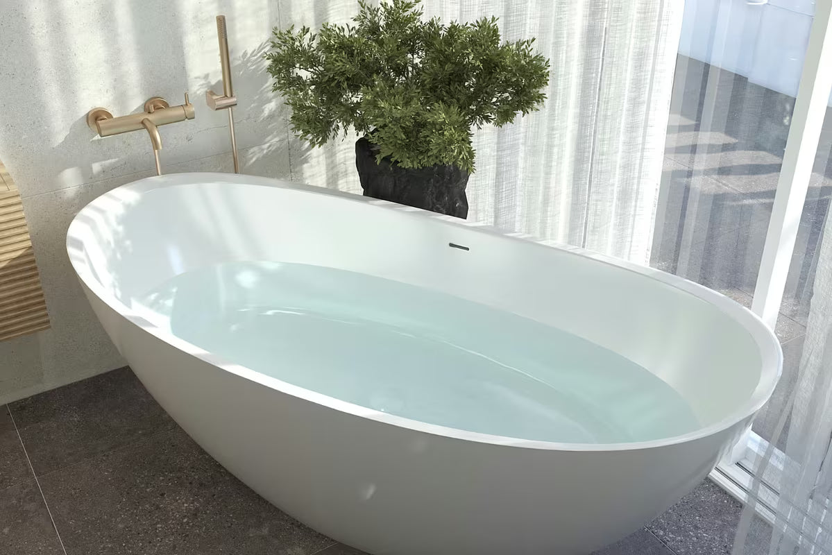 Samostojeća kada SAT od lijevanog mramora pro lijevu i desnu orijentaciju, 167x81,8 cm