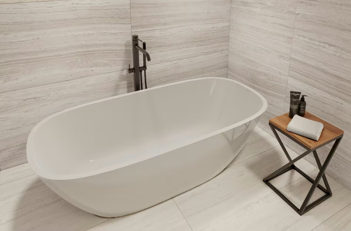 Samostojeća kada SAT od lijevanog mramora 160x75 cm s mogućnošću lijeve i desne orijentacije