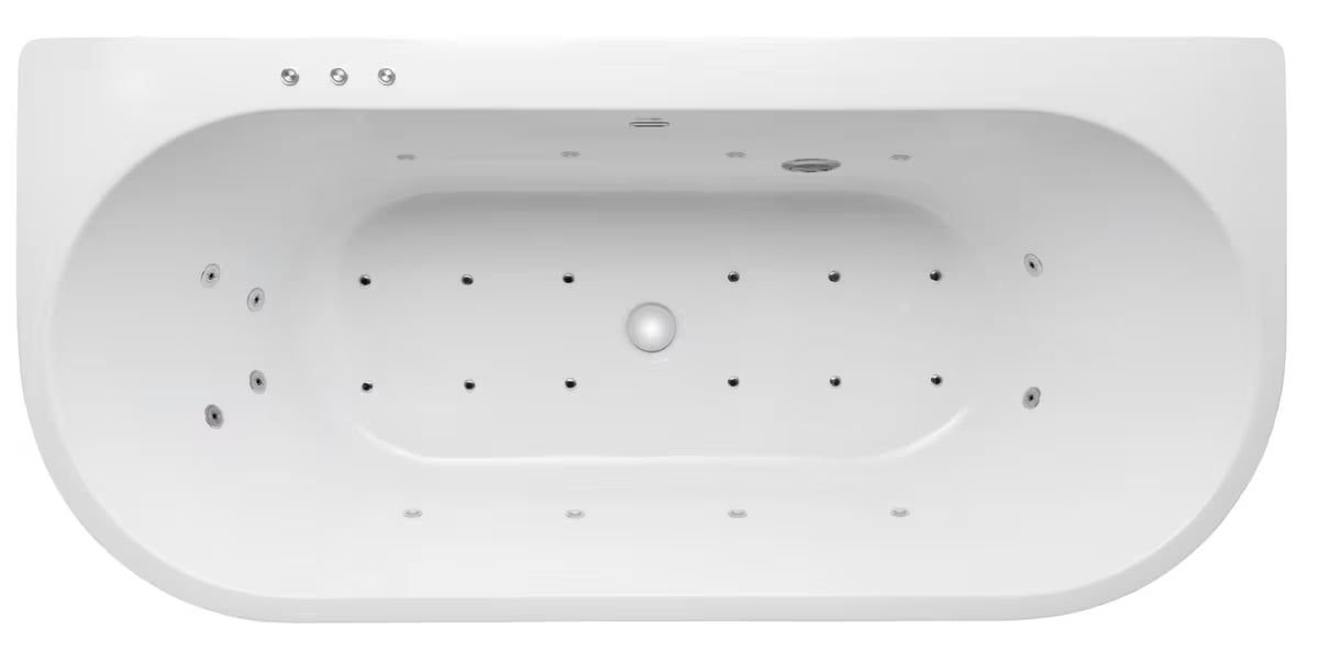 SAT samostojeći akrilna kada u lijevoj izvedbi s hidromasažom, zračnom masažom i kromoterapijom