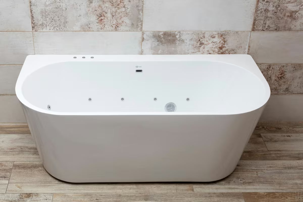 SAT samostojeći akrilna kada u lijevoj izvedbi s hidromasažom, zračnom masažom i kromoterapijom