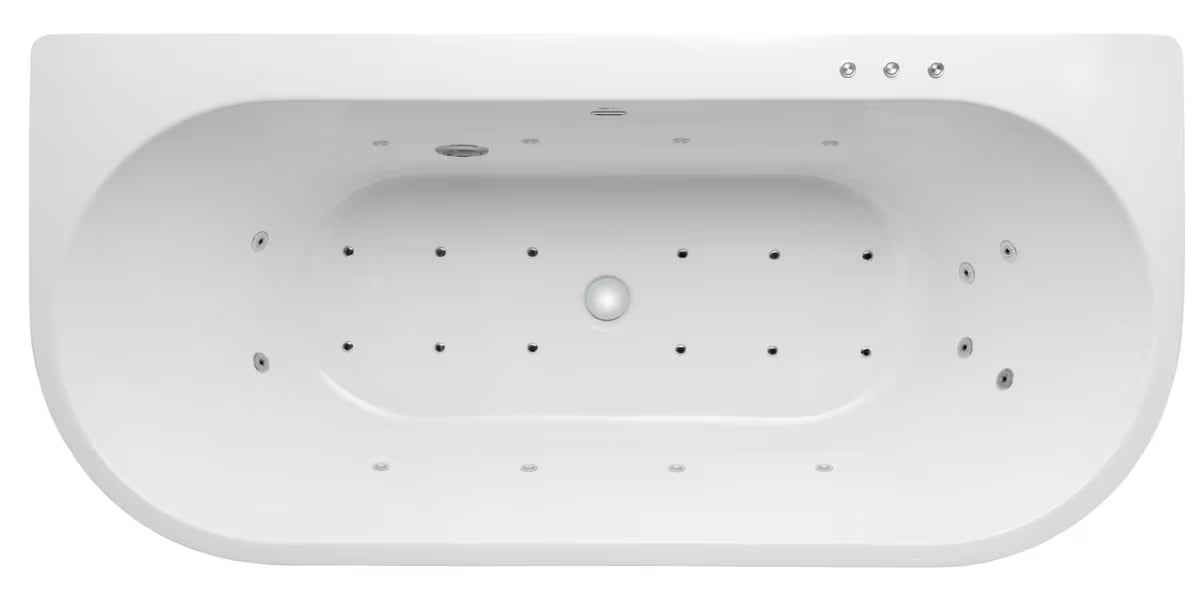 Samostojeći akrilna kada SAT u desnoj izvedbi s hidromasažom, zračnom masažom i kromoterapijom.