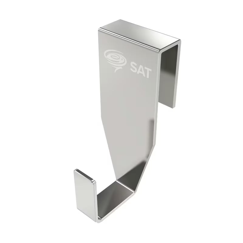 Zidni kukica SAT Walk-In od nehrđajućeg čelika u krom izvedbi za kupaonicu.